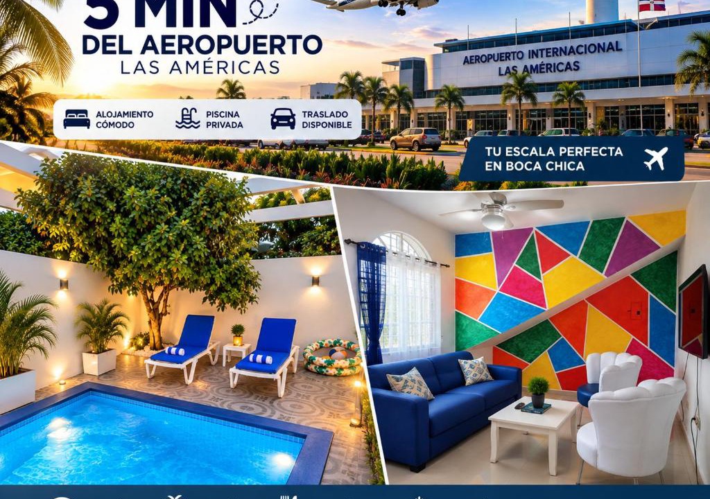 Boca Chica Villa | A 5 Min del Aeropuerto, Villa Privada con Piscina