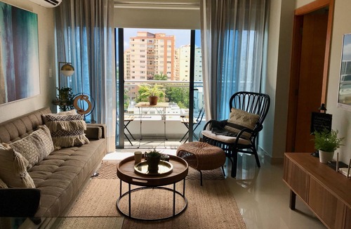 Lope De Vega Apartment | 1 Br, 3 guests, Wifi, air cond, elevator, Jacuzzis, Gym, kids area, cinema, safe