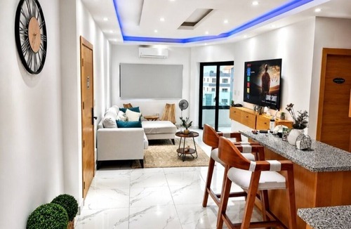 La Romana Apartment | Agueda Residence 402 5 min from beach, Nice sea view, cool AC, wifi, elevator.