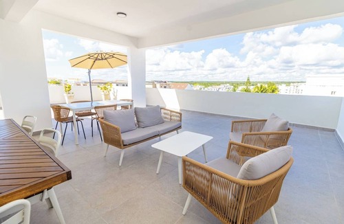Los Melones Apartment | Cozy 1BR Portofino Bayahibe · Pool · BBQ · Beach · AC