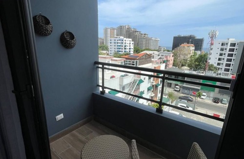Gascue Apartment | Urban Oasis Ocean-View Studio with Balcony