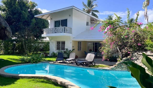 Charming oceanfront 3 BR villa in Cabarete Center in Cabarete