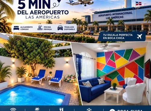 A 5 Min del Aeropuerto, Villa Privada con Piscina in Boca Chica