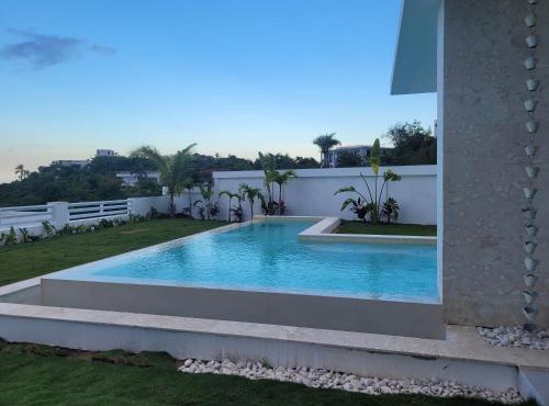 Rooms with shared bathroom in villa with infinity pool and seaview in Las Terrenas